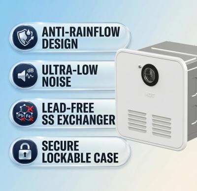 Outdoor RV Gas Water Heater 65000-80000BTU Customizable With Anti Rain Backflow