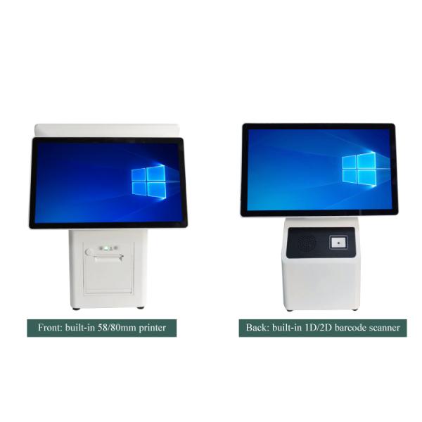 15.6'' Touch Screen POS System with Built-in 1D/2D Scanner in Black or White