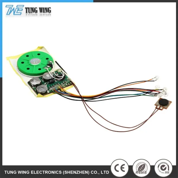 Waterproof Voice Module with Replaceable Battery and Customizable Sound Duration for Wedding Cards