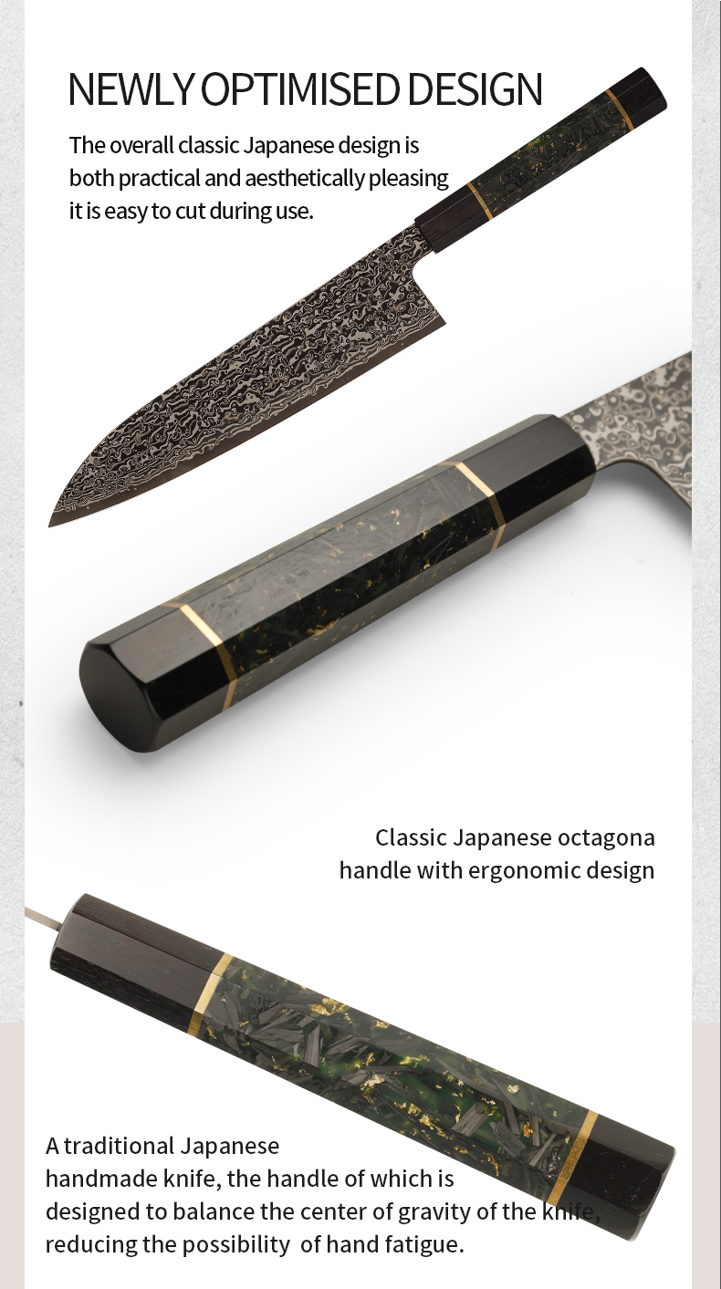 Japanese SLD Steel Gyuto Knife – Hand-Forged 33-Layer Damascus Professional Chef Knife