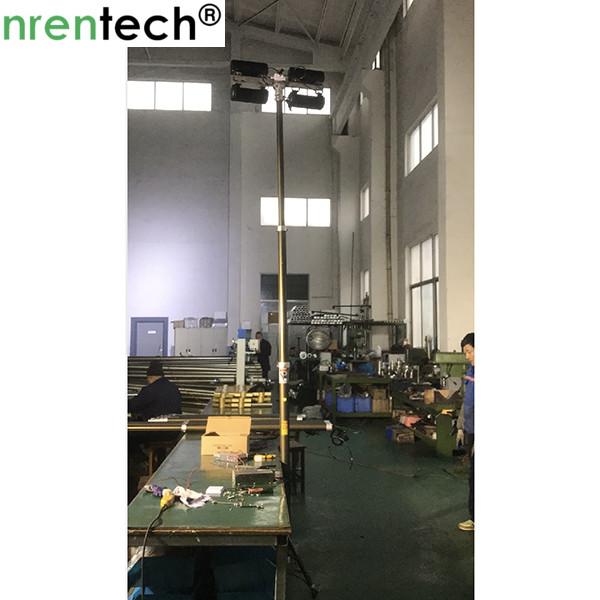 3.5m portable pneumatic telescopic mast for light tower, fire truck lighting , inside electric wires telescopic mast