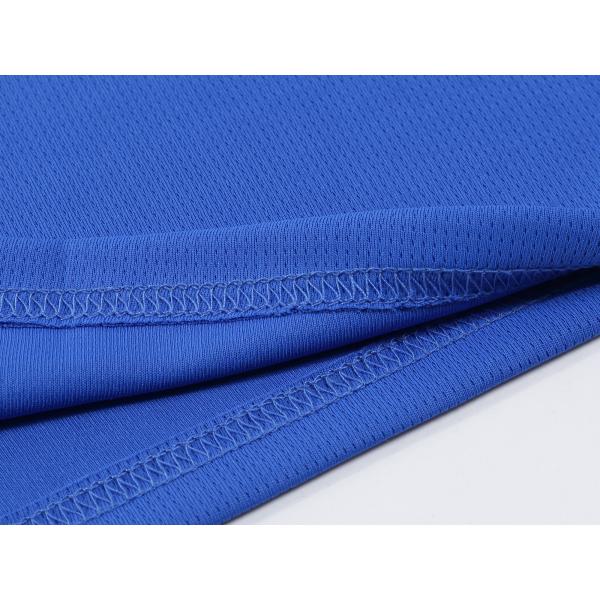 ODM Embroidered 240gsm Round Neck T Shirt Polyester Blank Blue Plain T Shirts
