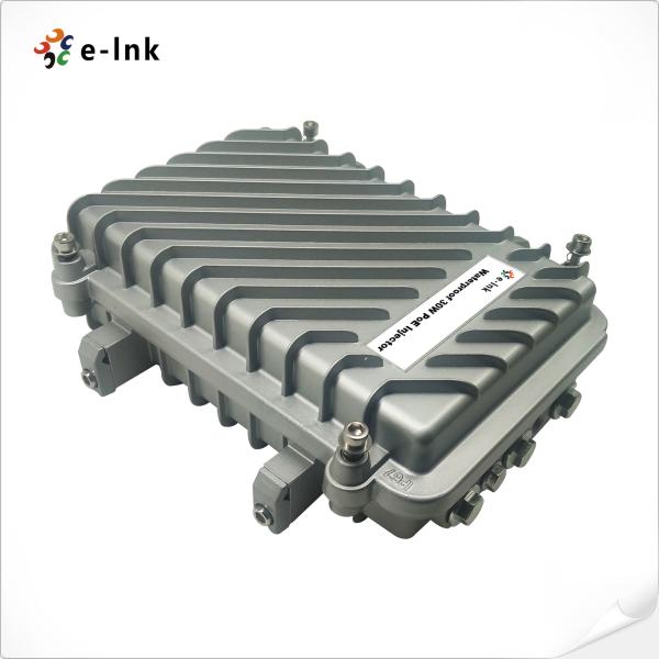 Industrial Waterproof 30W PoE Injector Outdoor IP67 6KV Surge Protection Gigabit