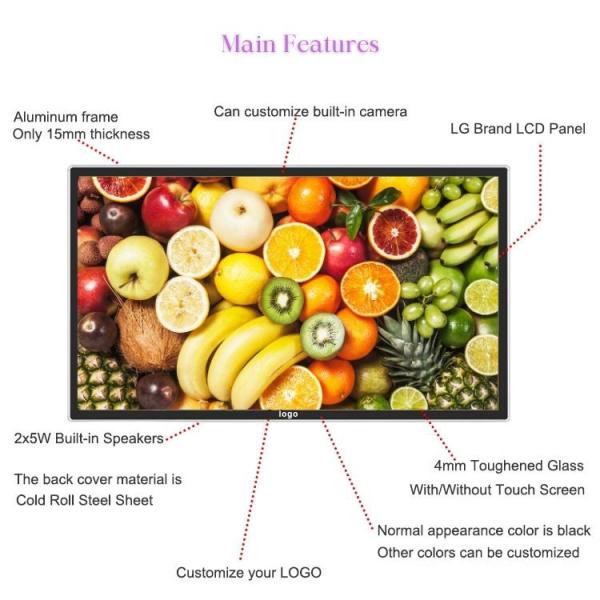 Wall Hanging Advertising Commercial Outdoor Digital Signage Displays 43''