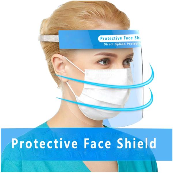 Reusable Protective Visor Medical Full Face Shield Anti Fog Safety Cover Eyes