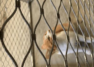 Knotted Wire Rope Mesh 2.5mm 3.0mm Ferrule Pet Enclosure Netting Stainless Steel