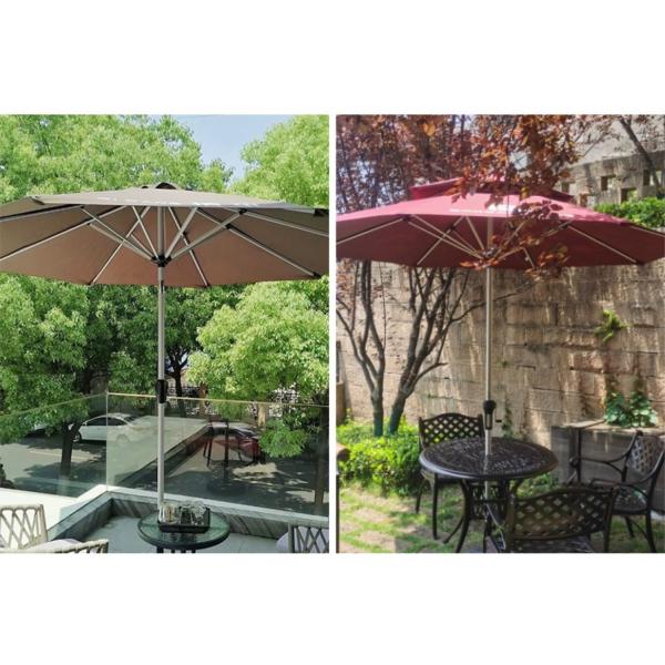 Double Canopy Parasol Center Pole Umbrellas Radii 1.35m For Garden And Beach