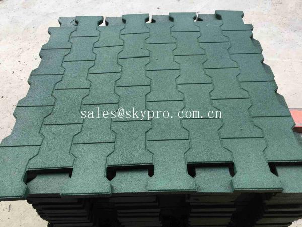 Pavers de borracha do pátio da entrada de automóveis/espessura de revestimento de borracha reciclada antiderrapante 15-100mm