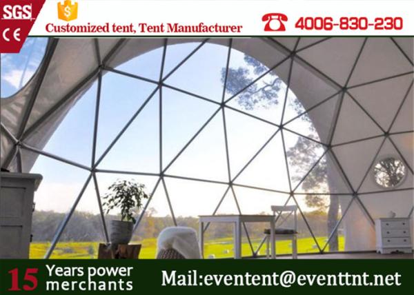 Customized Heavy Duty steel frame Camping Tents Color Optional With Insulation 6m Dia