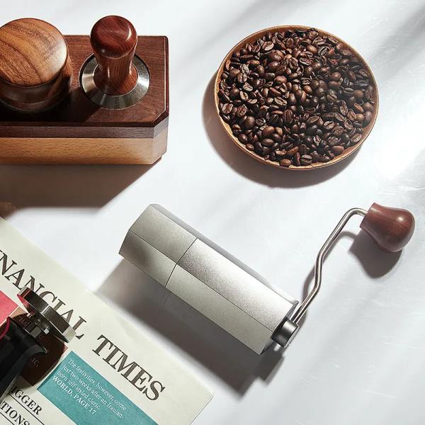 Metal Aluminum Manual Coffee Beans Grinder Hexagonal Adjustable Setting For Household Travel