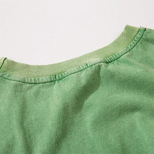 2022 100% Pure Cotton Trend Unisex Dark Loose Round Neck Short Sleeve T Shirt