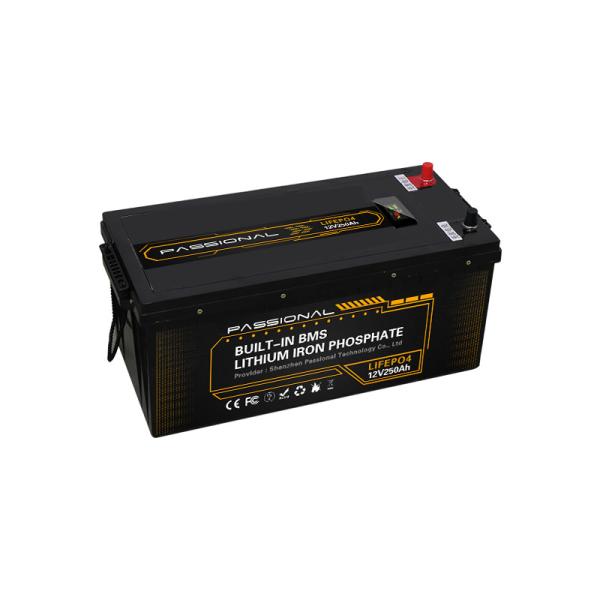 Waterproof LiFePO4 12v 250ah Lithium Ion Battery Lead Acid 0.5C Charging Ratio