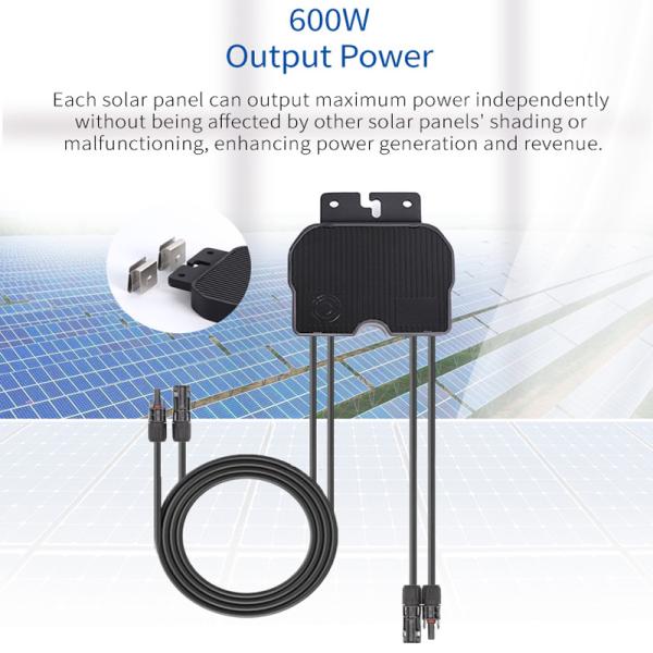 16A Solar Panel Optimizer with RS485/Wi-Fi and IP68, 25-Year Warranty