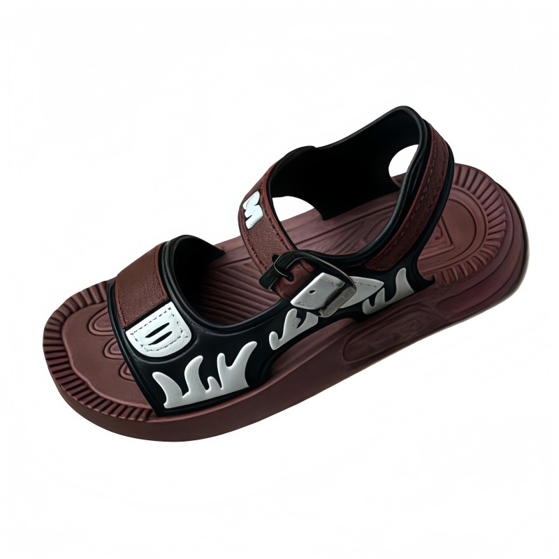 EVA Flame Print Kids Sport Sandals Lightweight Cushioned Children Beach Sandals
