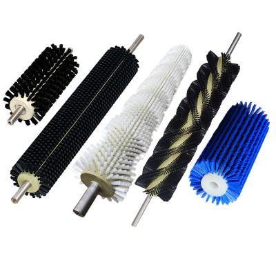 Rolo de escova de nylon de cilindro industrial personalizado para limpeza