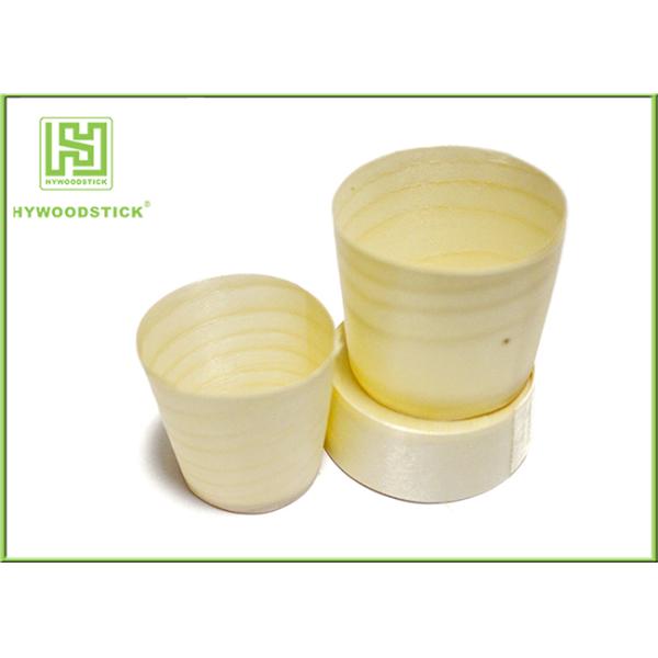 Wholesale Poplar Pine Wood Round Cup Wooden Cup for Food Dessert