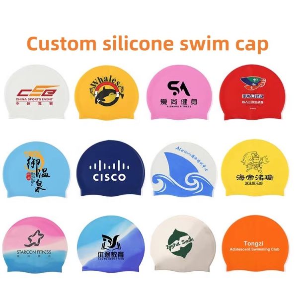 55g Lightweight 100% Silicone Swimming Cap with Non-Slip Design for Kids and Adults