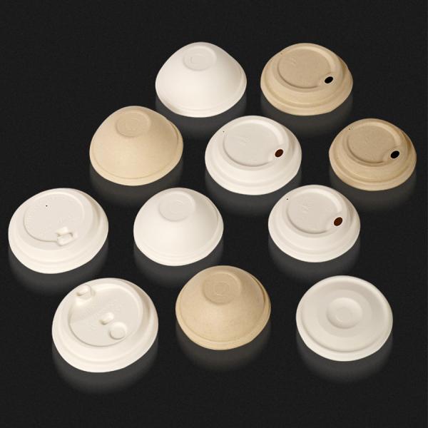 Biodegradable Compostable Disposable Paper Sugarcane Bagasse Fiber Coffee Cup Lid