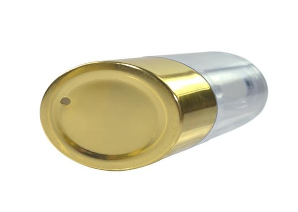 Shiny Gold Airless Pump Bottles Serum Cosmetic Bottle Multiple Size Travel Bottle