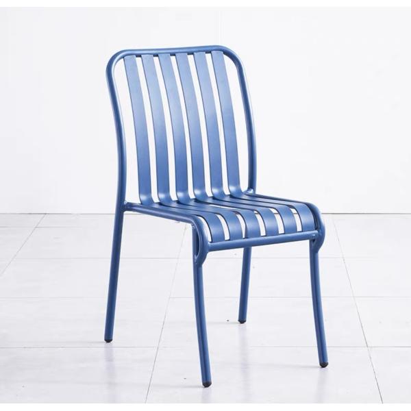 Modern Dining Chair Waterproof Aluminum Garden Chair for Outdoor Cafe Bar Restaurant