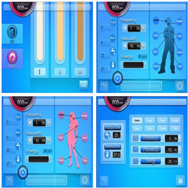 Home , spa , clinic Body hair removing machine , 808nm Diode laser waxing machine