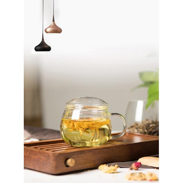 Кружка чая БПА дунутая свободной рукой более крутая, чашка перемещения Инфузер чая тонкой стены стеклянная