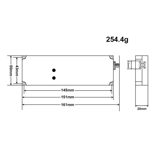 Lora цифровой 30W Функция защиты от температуры и VSWR 3300-3600MHz Модуль радиочастотного блокировщика против беспилотников