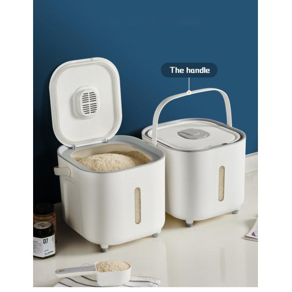 Customizable Logo Food Grade PP Plastic Rice Storage Container with Spoon 5-10kg Load
