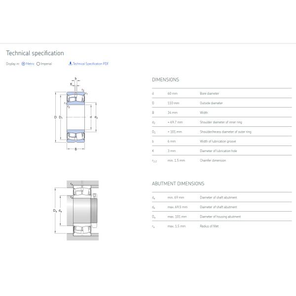 Spherical roller bearings  BS2-2212-2CS/VT143