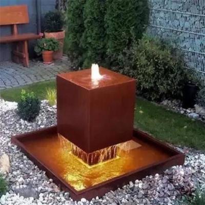 Característica cúbica da água da flutuação de bloco da cascata de aço de ISO9001 Corten