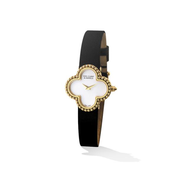 Shenzhen Jeweler VCA Alhambra Vintage Watch small model white mother-of-pearl dial