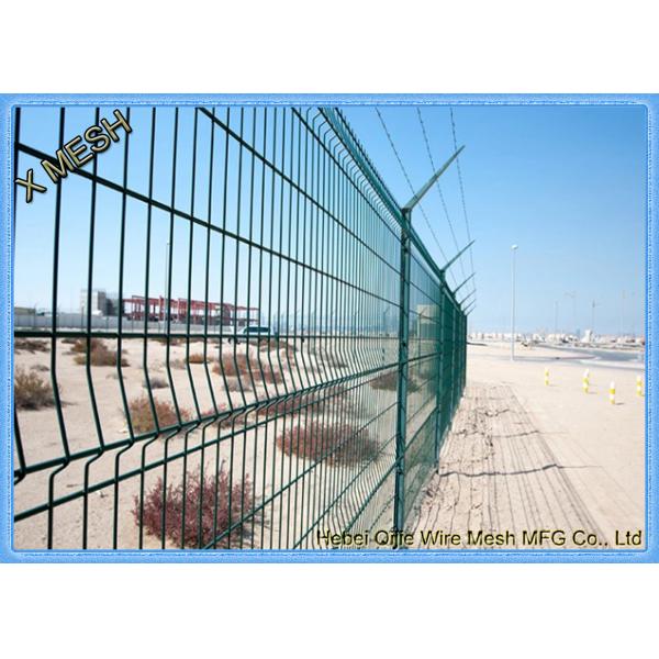 Зеленый винил покрыл декоративными ячеистую сеть загородки 3Д сваренную панелями для спортивной площадки