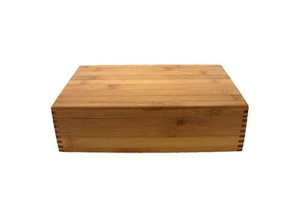 Natural Bamboo Storage Organizer Box , Wooden Tea Bag Holder Easy Cleaning