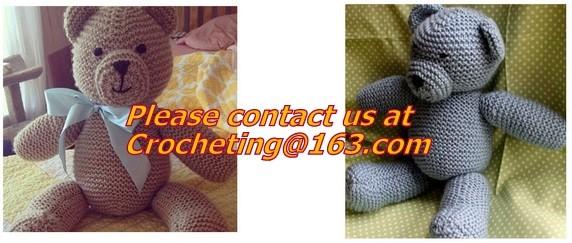 Fashion & Popular Hand Made Crochet Knitted Girl Doll, panda, toy, cotton yarn custom toys