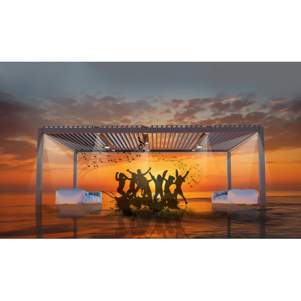 Techo eléctrico a la medida Pergolas Kit Gazebo de jardín Techo de apertura de aluminio Pergola a la medida para mansiones