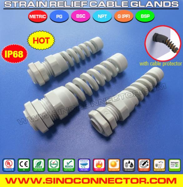 Curva y Flex Protecting Cable Gland con el hilo de la conexión del NPT