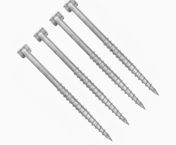 Lightweight Hot Dip Galvanized Steel Screw Anchors Steel Solar Energy System