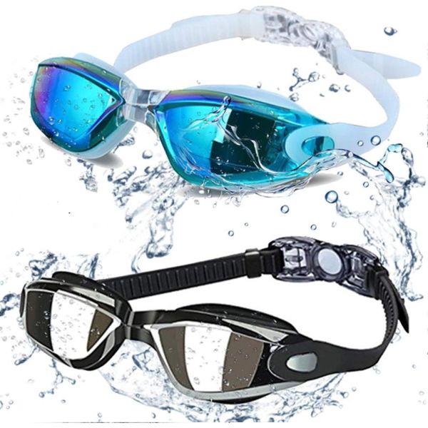 PC Electroplated Swimming Goggles Adult Swimming Glasses Men Luxury Brand
