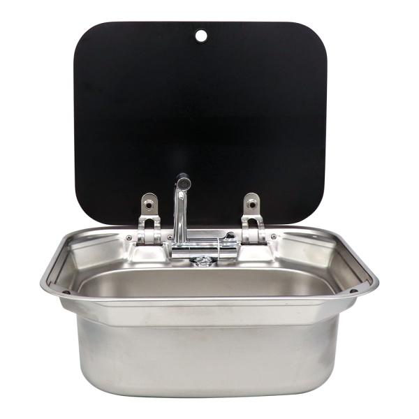 RV kitchen parts Stainless Steel basin with lid including the foldable