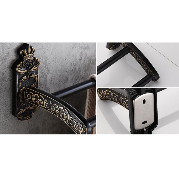 European Antique Black Bathroom Rack Set with 1 Layer and Oxidation Surface Finishing