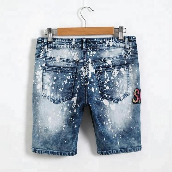 Adjustable Waist Bermuda Short Jeans Pant For Girl , Knee Length Denim Shorts