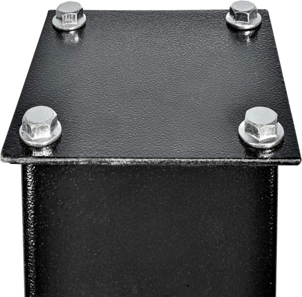 Metal de superfície superior montado no solo caixa de correio branca bracket poste