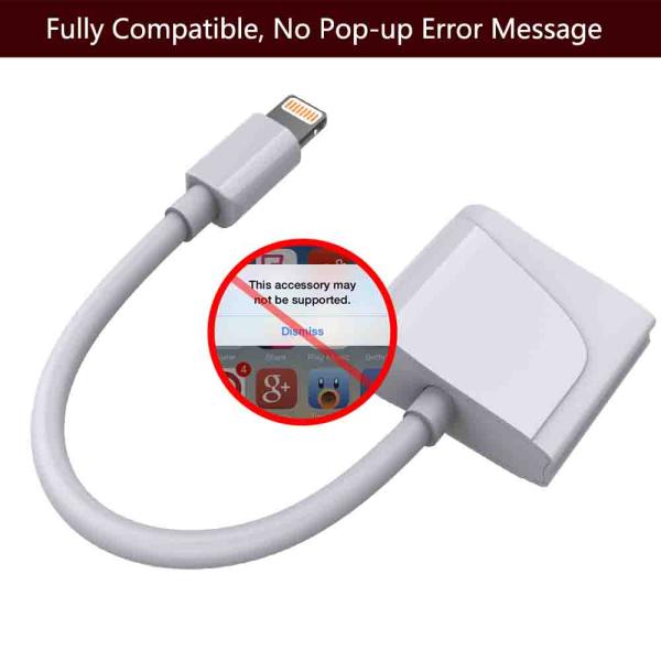 Noise Free Headphone Jack Adapter Aux Lightning To 3.5mm R For Iphone 7 8