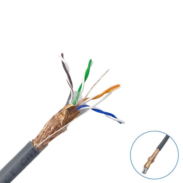 1000ft 4 Pair 24 Awg Cable Bare Copper Cat5e Sftp Lan Network Cable