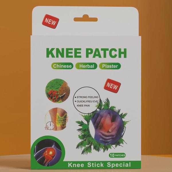 10pcs/box Natural Wormwood Herbal Knee Pain Relief Knee Patch for Herbal Plaster