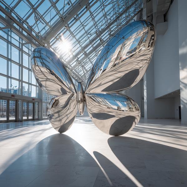 Large Contemporary Butterfly Garden Sculpture Modern Outdoor Decorative Art