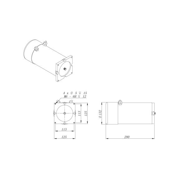 Мотор 3000RPM блока питания мотора 4KW DC24V для мобильного гидравлического источника питания
