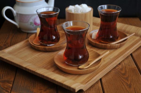 modern wood serving tray with unique handle