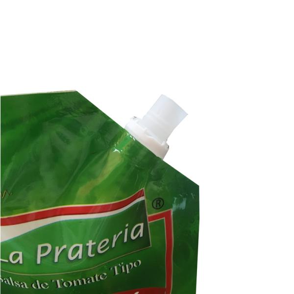 Custom100ml/ 200ml/350ml/white and clear reusable food aluminum doypack with spout for coffee/ drink/ketchup package spout pouch