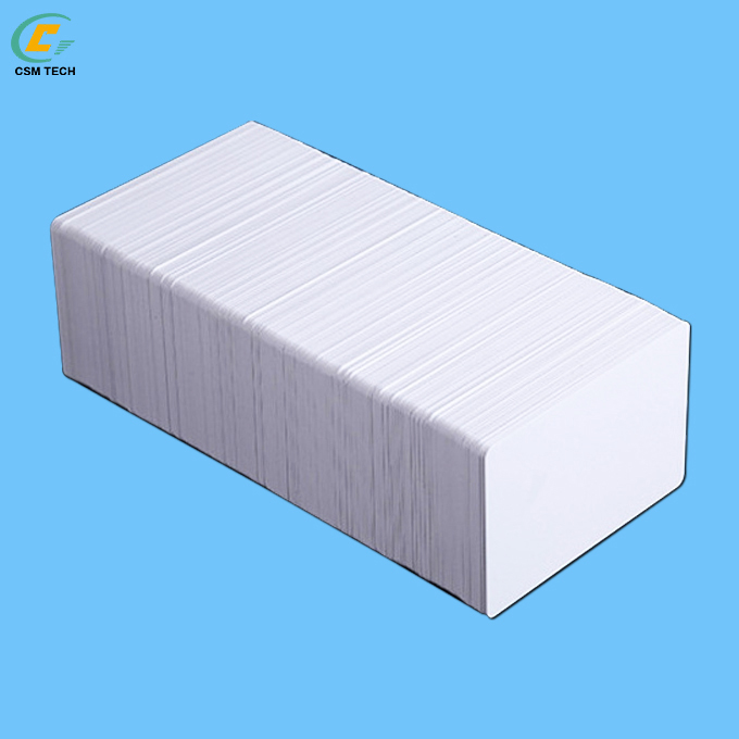 86x54mm 0.76mm Thickness Glossy Surface Polycarbonate Card Blank White Printable PC Card